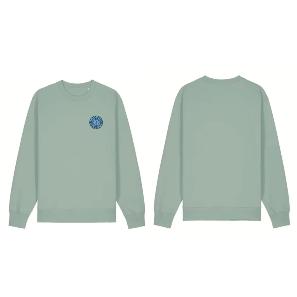 Jopen Premium Sweater: Green met geborduurd logo | Unisex
