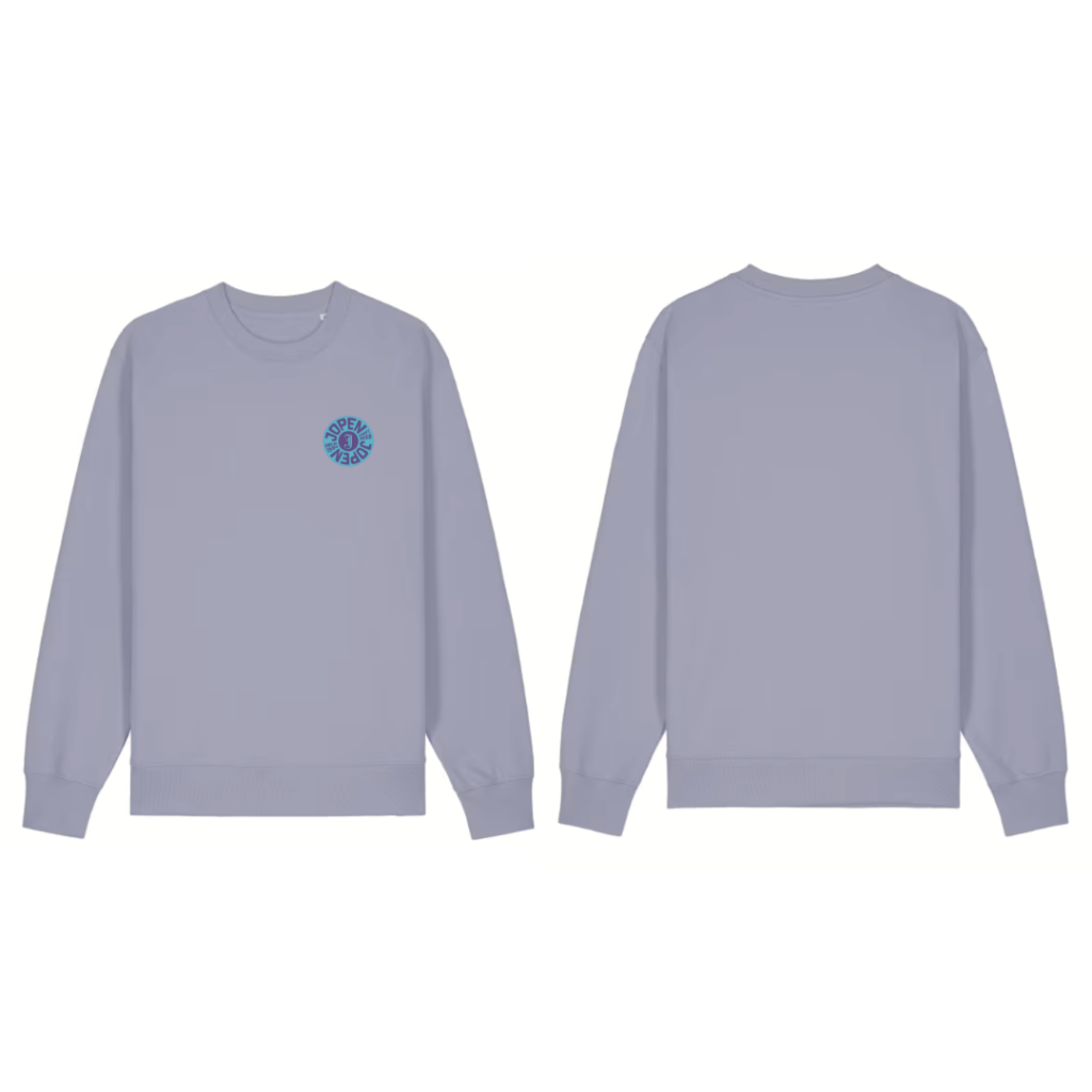 Jopen Premium Sweater: Lila met geborduurd logo | Unisex